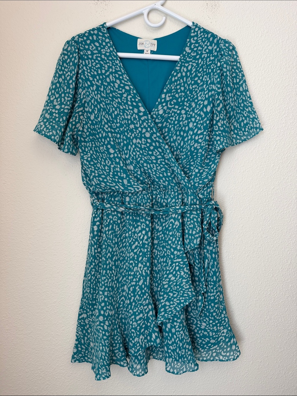 June & Ivy Ruffle Animal Print Dress